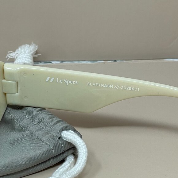 Le Specs | Slaptrash Sunglasses in Ivory & Emerald Mono main image 7